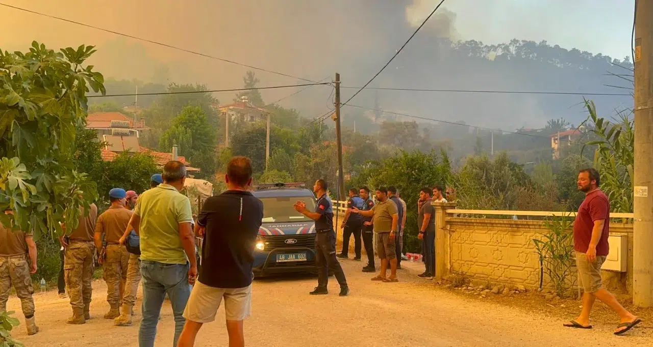 Fethiye'de orman yangını: Havadan ve karadan yoğun müdahale