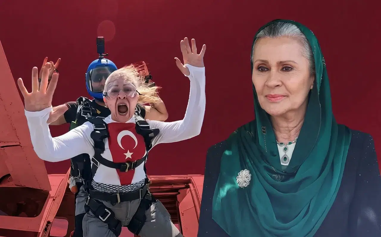 Uzak Şehir’in Sadakat’i bunu da yaptı! Uçaktan atladığı anlar olay oldu