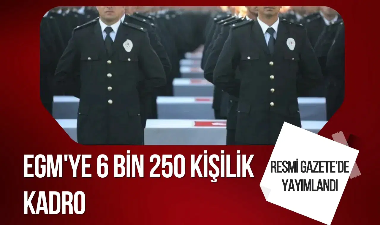 Resmi Gazete'de yayımlandı: EGM'ye 6 bin 250 kişilik kadro