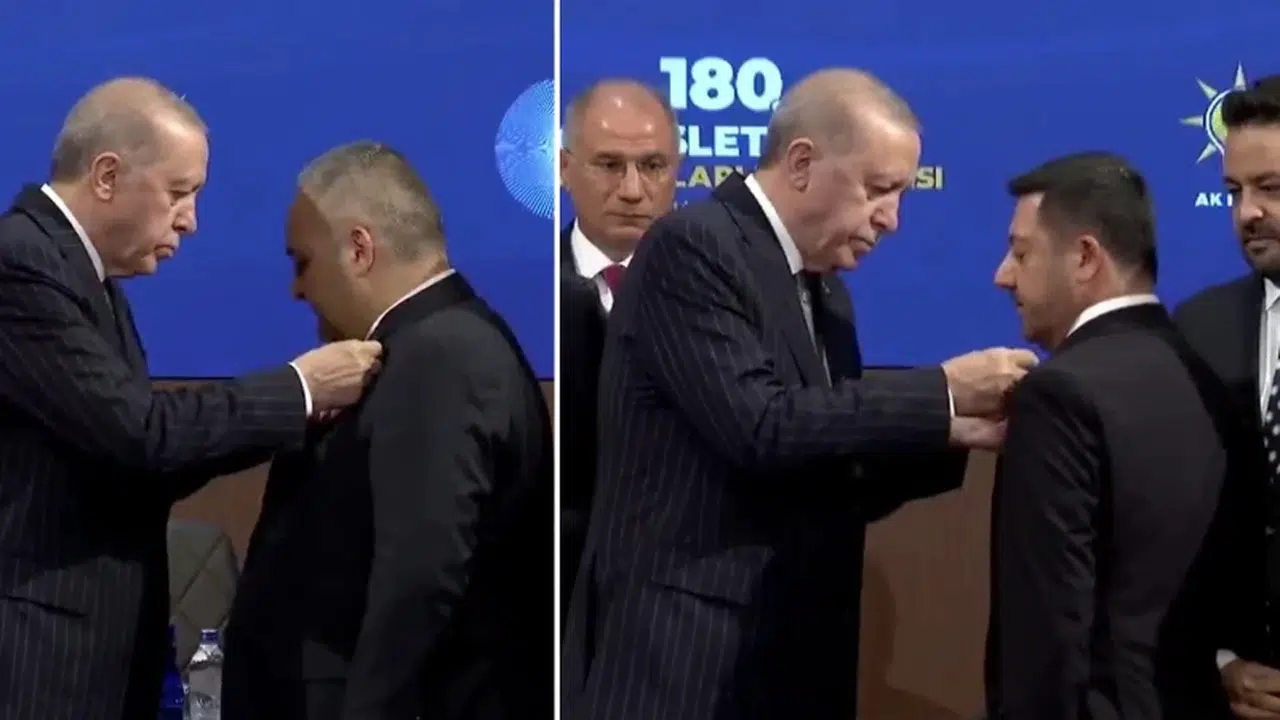 Üç milletvekili AK Parti'ye katıldı: Rozetleri Cumhurbaşkanı Erdoğan taktı