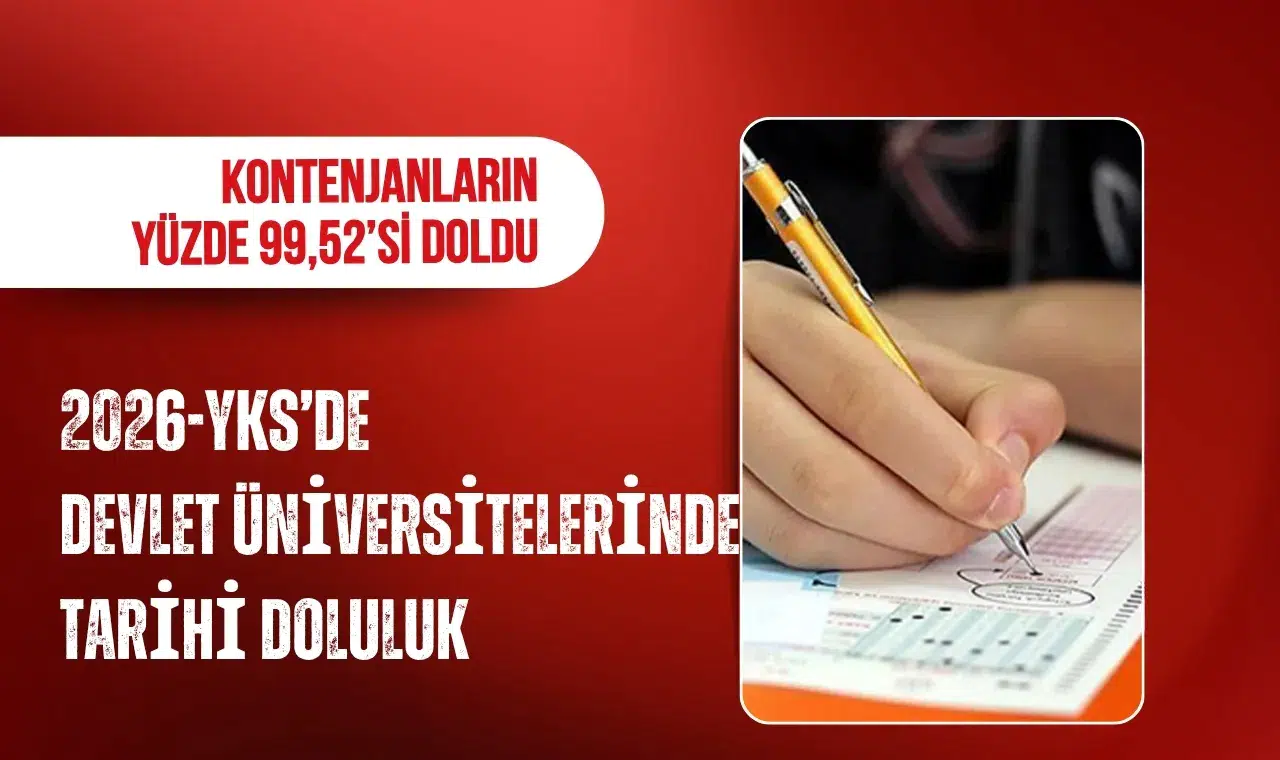 Devlet üniversitelerinin kontenjanlarında doluluk oranı yüzde 99,5'e ulaştı