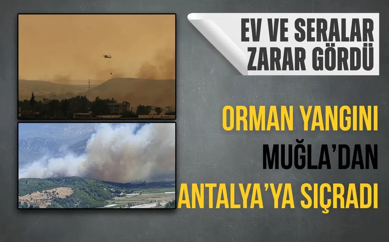 Muğla'dan Antalya'ya sıçrayan orman yangınında son durum! Ekipler seferber oldu