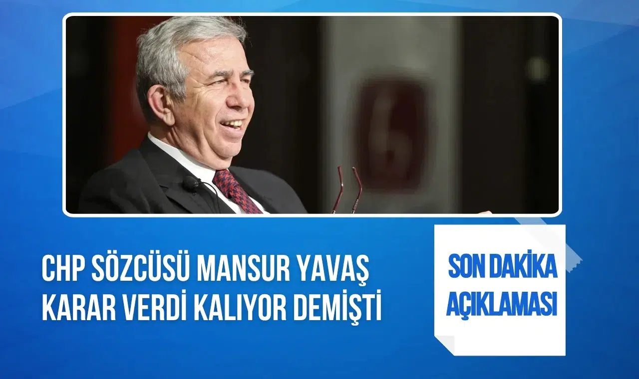 Mansur Yavaş’tan CHP açıklaması: “Kararı benden duyarsınız”