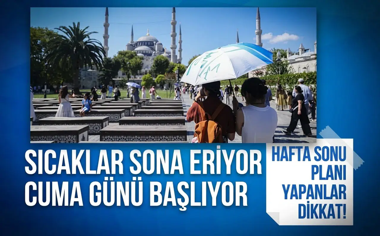 Hafta sonu planı yapanlar dikkat! Sıcaklar bitiyor: Cuma’dan itibaren serinlik geliyor