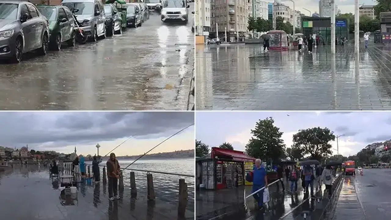 İstanbul'da sağanak başladı: Yollar göle döndü