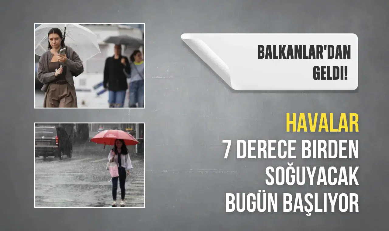 Balkanlardan Soğuk Hava Dalgası: Bugün Sıcaklık 7 Derece Düşüyor!