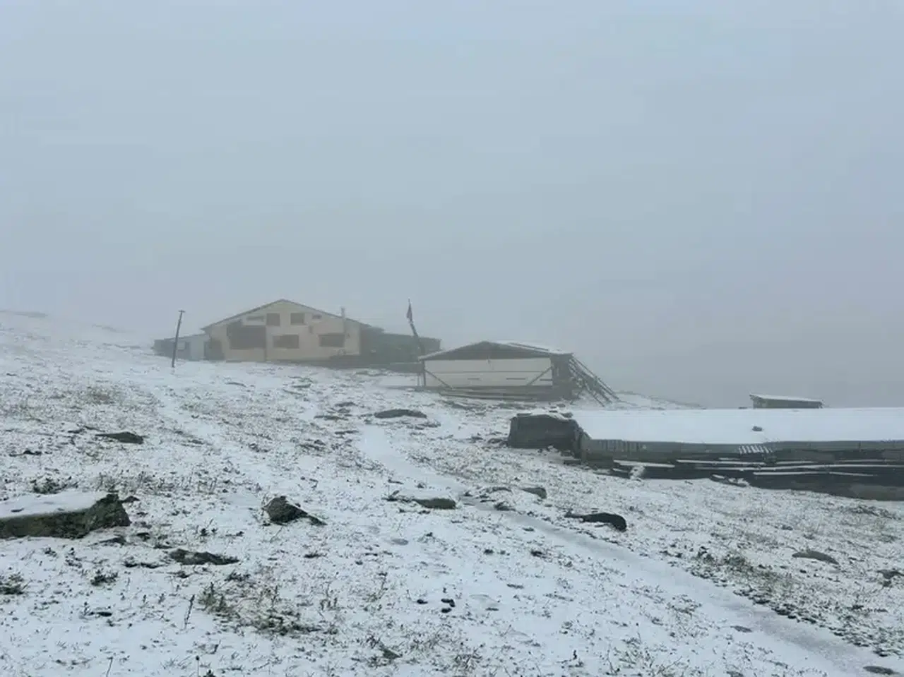 Rize’de kar yağışı: Kaçkar Dağı zirvesi beyaza büründü