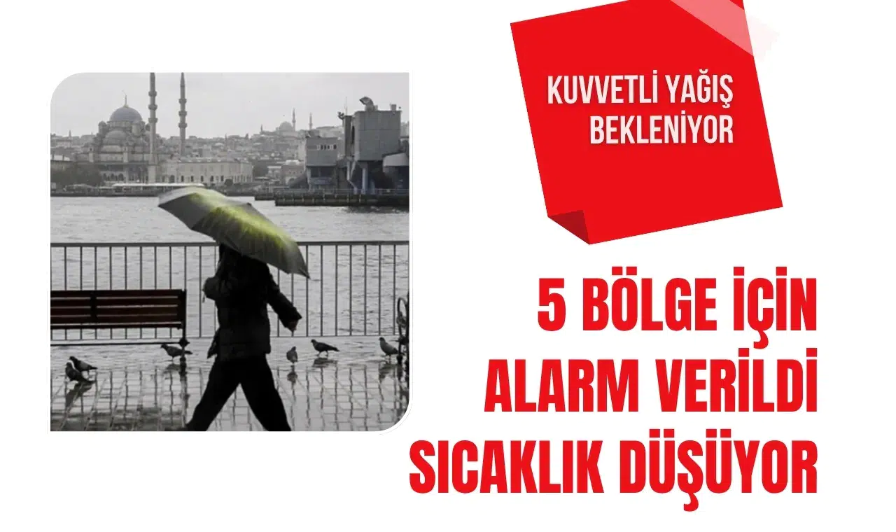 Meteoroloji'den sağanak ve fırtına uyarısı: Sıcaklıklar düşüyor