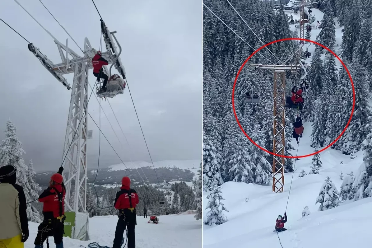 Uludağ'da telesiyej arızası: 40 tatilci mahsur kaldı
