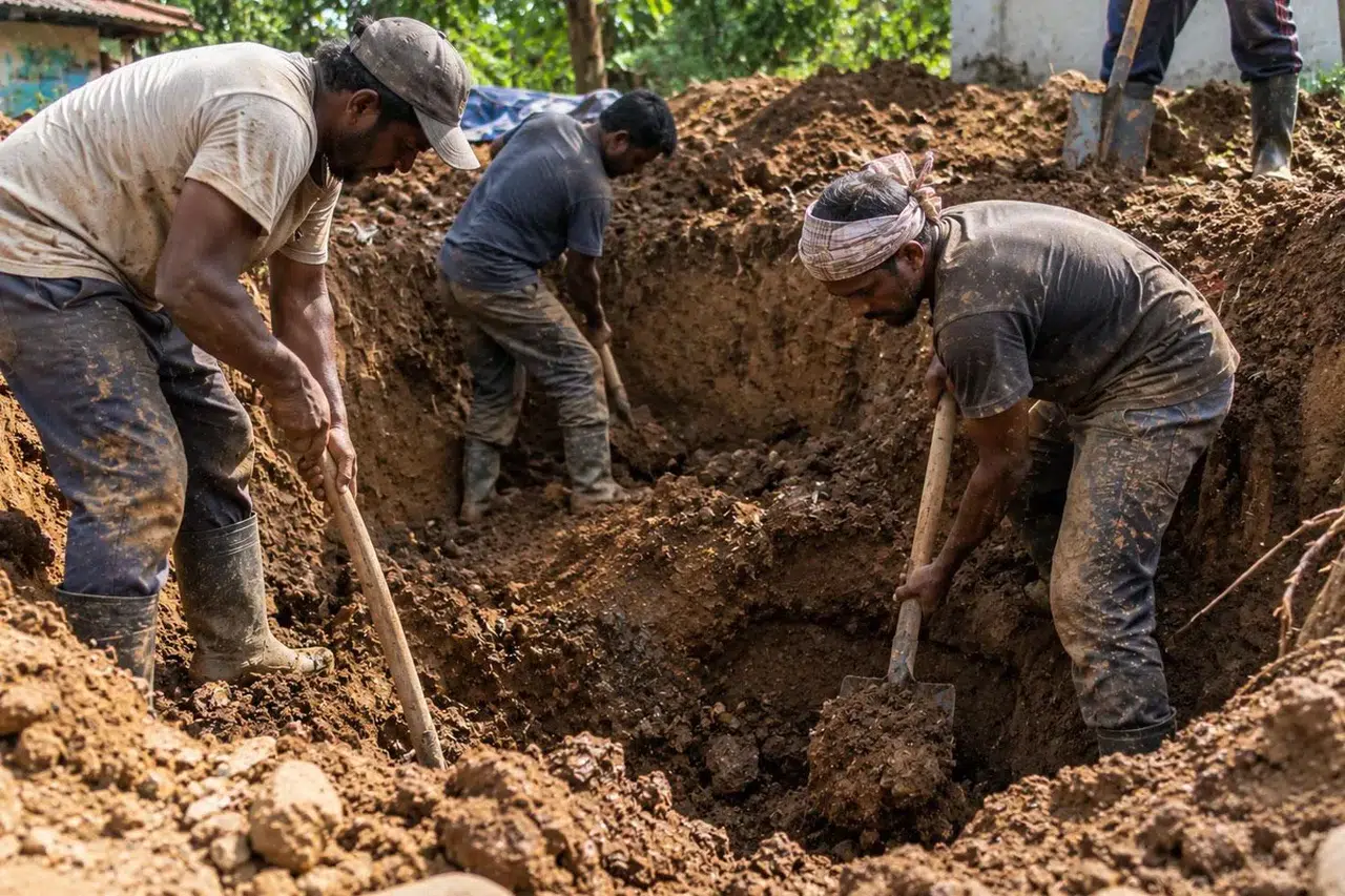 Bahçede kuyu kazarken servet buldular! Tam 510 kilo