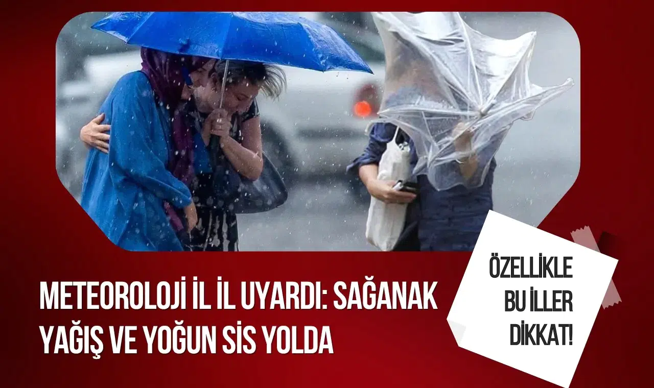 Meteoroloji'den sağanak ve sis uyarısı! İşte il il hava durumu tahmini