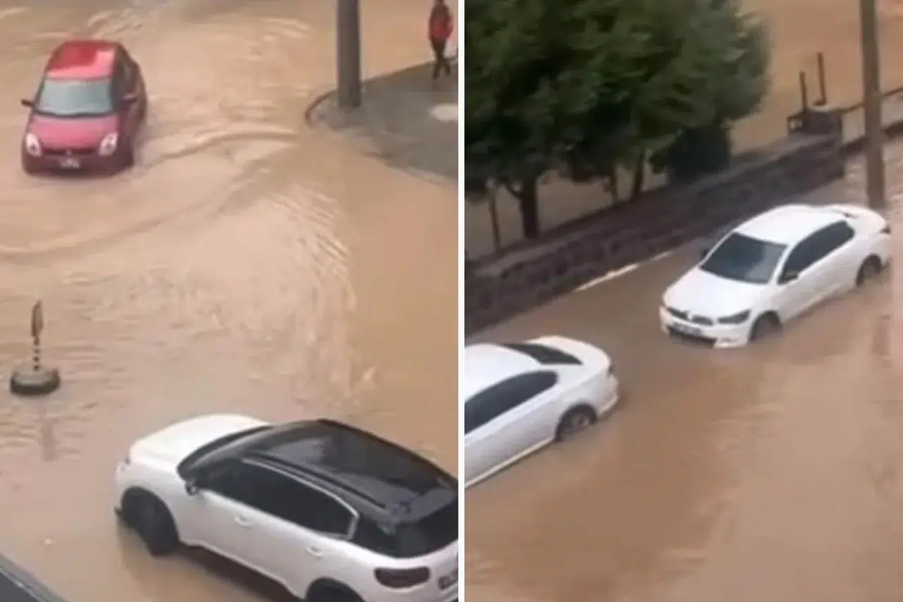 Gaziantep'te sağanak yağış: Yolları göle çevirdi