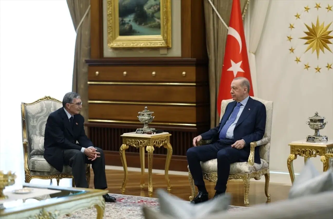 Cumhurbaşkanı Erdoğan, Aziz Sancar ve eşini Külliye'de kabul etti