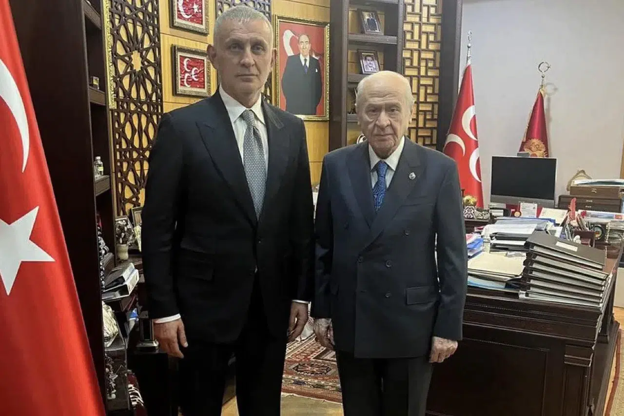 TFF Başkanı Hacıosmanoğlu MHP lideri Devlet Bahçeli'ye ziyaret etti