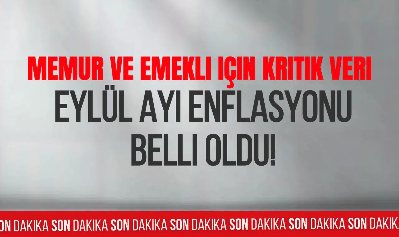 Eylül ayı enflasyonu açıklandı: TÜFE aylık yüzde 1,84 arttı
