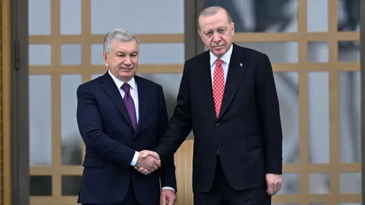Cumhurbaşkanı Erdoğan, Mirziyoyev ile Ankara'da bir araya geldi