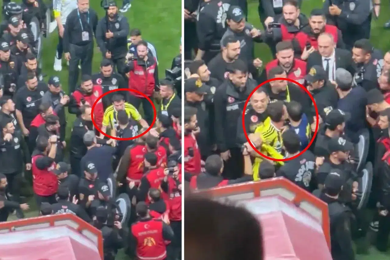 Derbi sonrası Mert Hakan Yandaş ile polis arasında gerginlik! O anlar gündem oldu