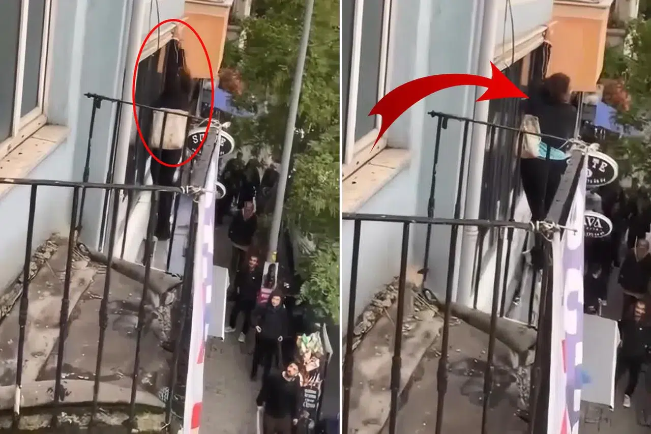 Beyoğlu'nda Otel Penceresinde Dehşet! Yardım Çığlıkları Atan Kadın Tabeladan Düştü