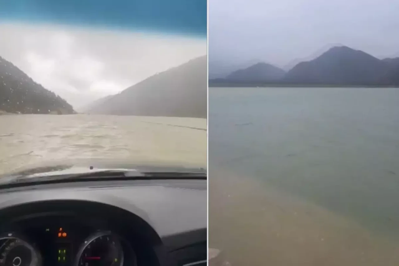 Saatlerdir dehşeti yaşıyorlar! Burası göl değil iki ili birbirine bağlayan kara yolu