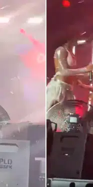 Manifest konserinde sahneye izinsiz çıktı: Güvenlik görevlileri müdahale etti