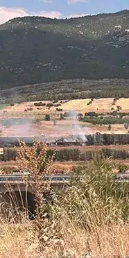 Burdur’da 20 dönümlük otluk alanda yangın: Soğutma çalışmaları sürüüyor