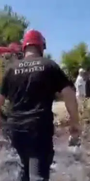 Düzce'de anız yangını: Ormana sıçramadan söndürüldü