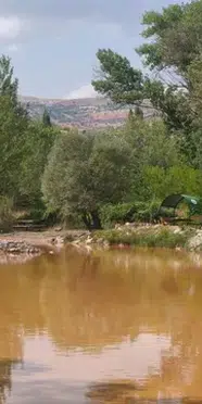 Tağar Çayı’nın rengi kahverengiye döndü