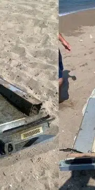 Karasu Sahili'nde insansız deniz aracı bulundu: Muhafaza altına alındı