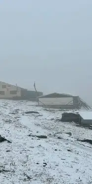 Rize’nin kar yağışı: Kaçkar Dağı zirvesi beyaza büründü