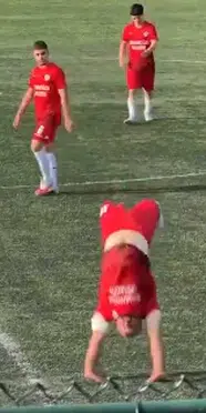 Ordu'da amatör futbolcudan inanılmaz gol sevinci! Tam 11 takla attı