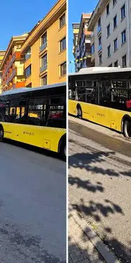 **Maltepe'de Yol Çökmesi İETT Otobüsünü Yere Serdi**