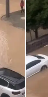 Gaziantep'te sağanak yağış: Yolları göle çevirdi