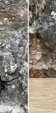Erzincan'da Belgeselleri Aratmayan Görüntüler! 3 Kurtun Yaban Keçilerini Kovaladığı Anlar Kamerada