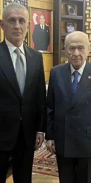 TFF Başkanı Hacıosmanoğlu MHP lideri Devlet Bahçeli'ye ziyaret etti