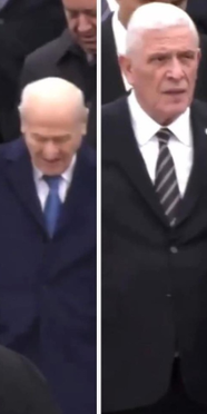 MHP lideri Bahçeli ve Dervişoğlu Anıtkabir'de kol kola yürüdü