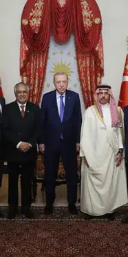 Cumhurbaşkanı Erdoğan 7 ülkenin bakanlarıyla bir araya geldi