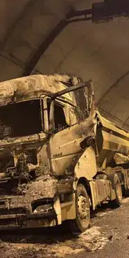 Kuzey Marmara Otoyolu'nda tırın motoru yandı
