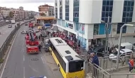 Çekmeköy'de korkutan kaza: İETT otobüsü durağa girdi!