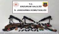 Erzurum’da kaçakçılık operasyonu: Çok sayıda silah ele geçirildi
