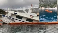 Marmaris'te batan tekneden yakıt sızdı: Soruşturma başlatıldı