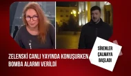 Zelenski canlı yayında konuşurken bomba alarmı verildi: Sirenler çalmaya başladı