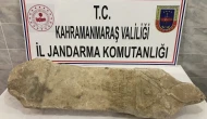 Kahramanmaraş'ta Bizans Dönemine ait mezar taşı ele geçirildi: 3 kişi gözaltına alındı