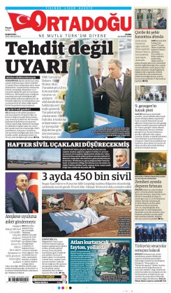 Ortadogugazetesi.com - 24.01.2020 Manşeti