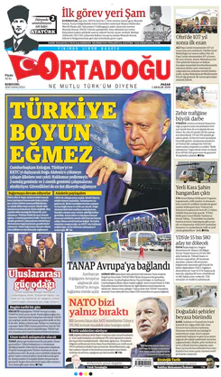 Ortadogugazetesi.com - 01.12.2019 Manşeti