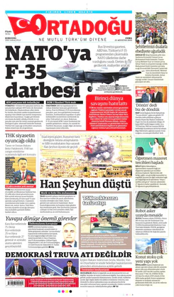 Ortadogugazetesi.com - 23.08.2019 Manşeti