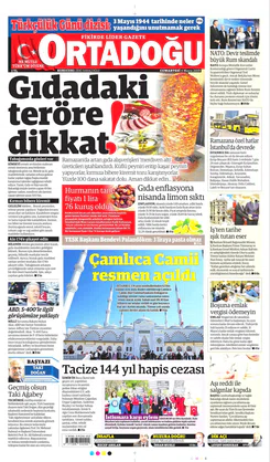 Ortadogugazetesi.com - 04.05.2019 Manşeti