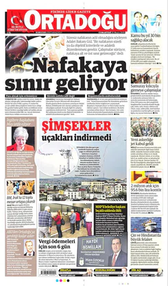 Ortadogugazetesi.com - 25.05.2019 Manşeti