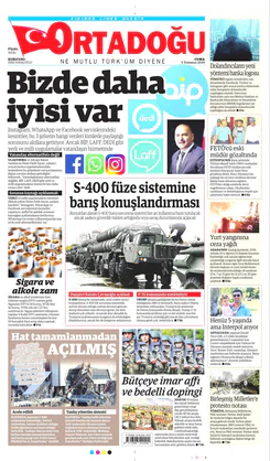 Ortadogugazetesi.com - 05.07.2019 Manşeti