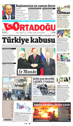 Ortadogugazetesi.com - 04.10.2019 Manşeti