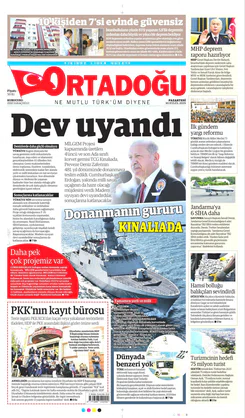 Ortadogugazetesi.com - 30.09.2019 Manşeti